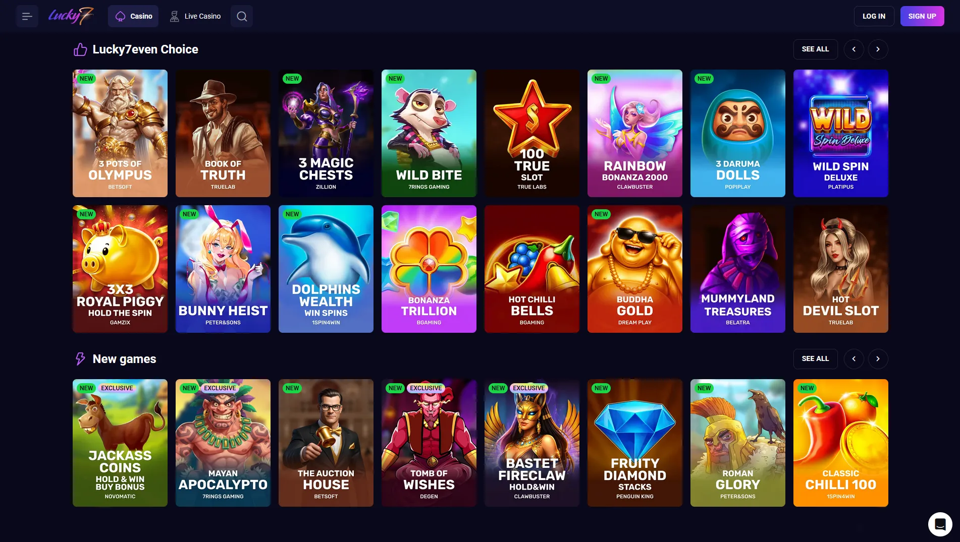 Casino games available at the best NZ casino sites