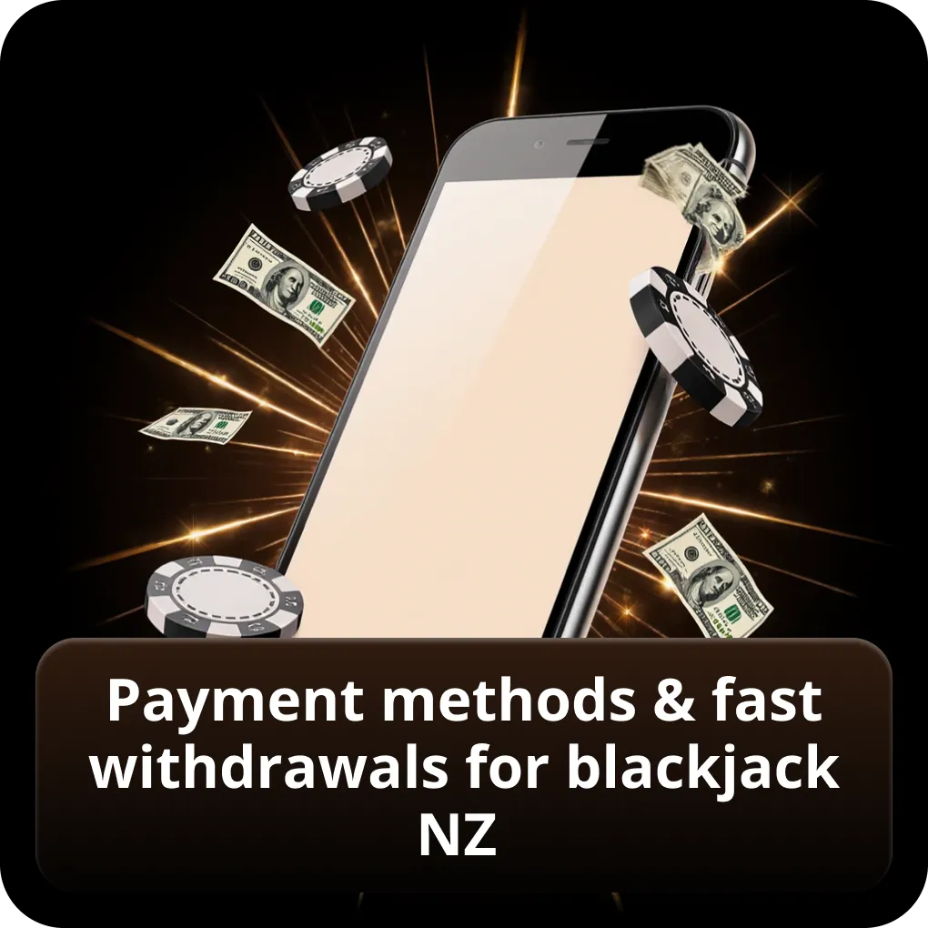 Payment methods & fast withdrawals for blackjack NZ